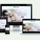 Responsive website design showcased on multiple devices, emphasizing modernity and speed.
